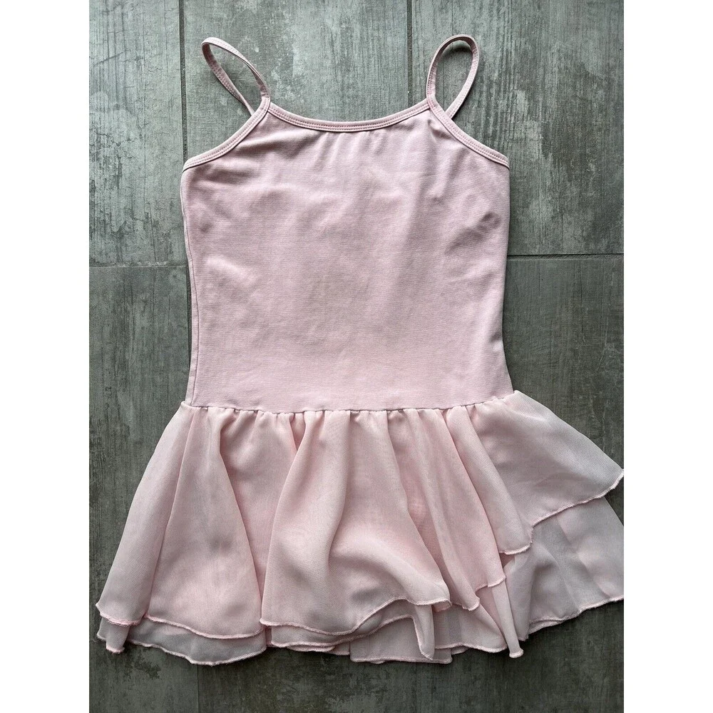 Girls Pink Camisole One Piece Tutu Leotard Dance Ballet Gymnastics 9-10 M READ